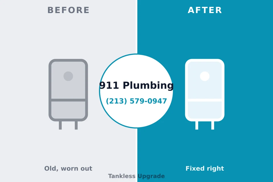 Before and after: plumbing company Parkland, PA